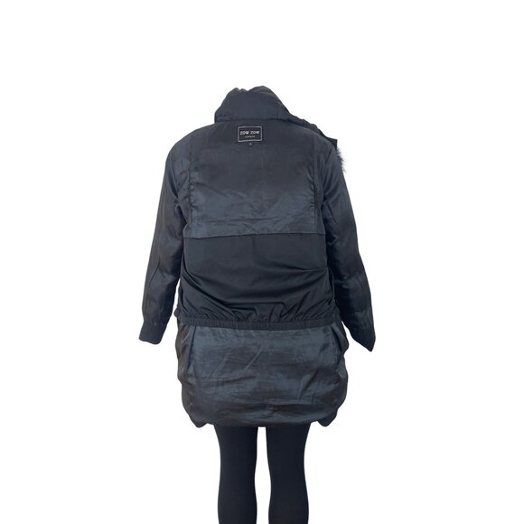 Zow Zow Womens Black Puffer Jacket With Faux Fur Trim Hood Size 0 - Picture 4 of 10